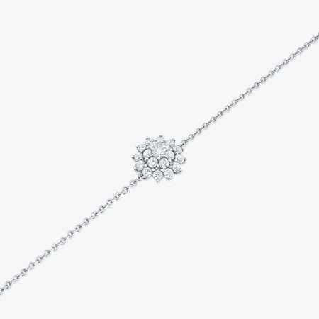 Lumiere Fleur Diamond Flower Bracelet, White Gold