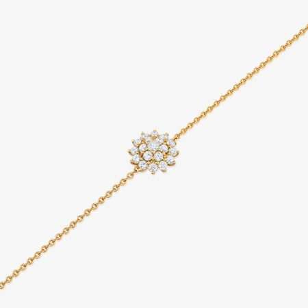 Lumiere Fleur Diamond Flower Bracelet, Yellow Gold