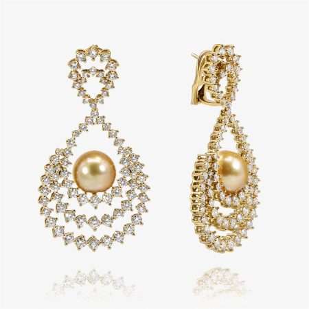 Purity Diamond & Pearl Pearl Earring, Yellow Gold