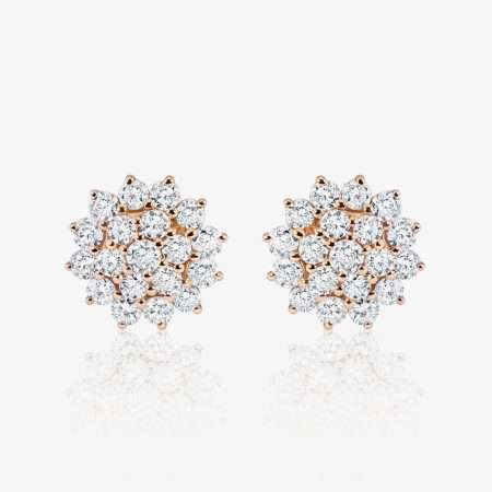 Lumiere Fleur Diamond Flower Earring, Rose Gold