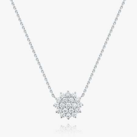 Lumiere Fleur Diamond Diamond Pendant, White Gold S2