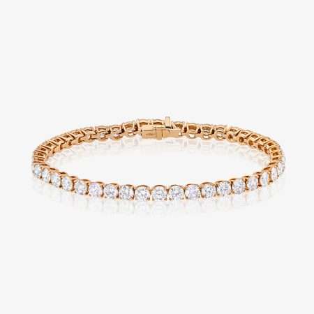 Diamond Orbit Diamond Tennis Bracelet, Yellow Gold