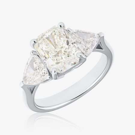 Classic Engagement Ring, White Gold