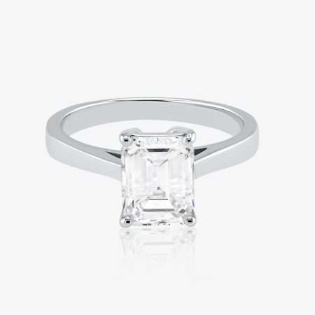 Classic Engagement Ring, White Gold S2