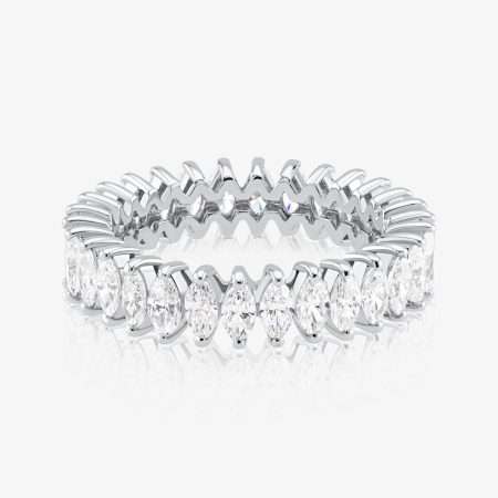 Eternity Diamond Wedding Band, White Gold S5